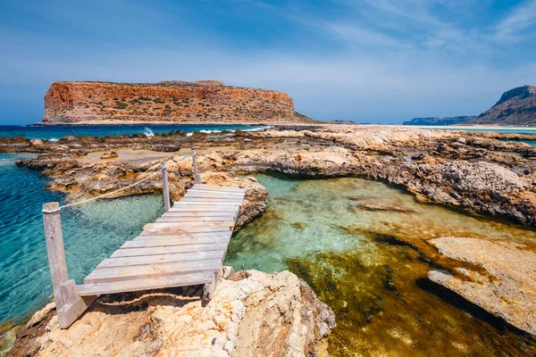 Atemberaubende Landschaft von Balos Strand in Betoninsel, Griechenland — Stockfoto