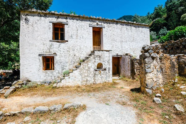 Displaced village Samaria in Samaria Gorge in central Crete, Greece — Stock Photo, Image