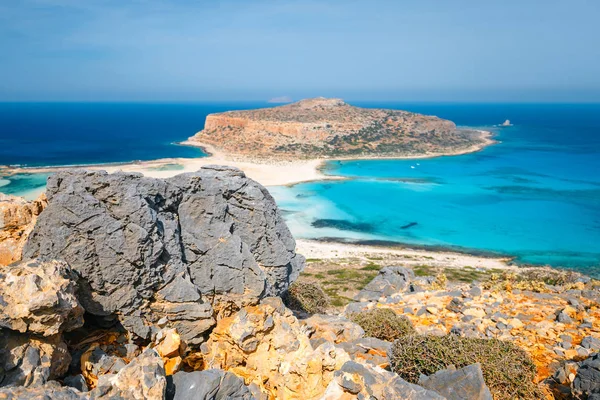 Belle plage de Balos sur l'île de Crète, Grèce — Photo