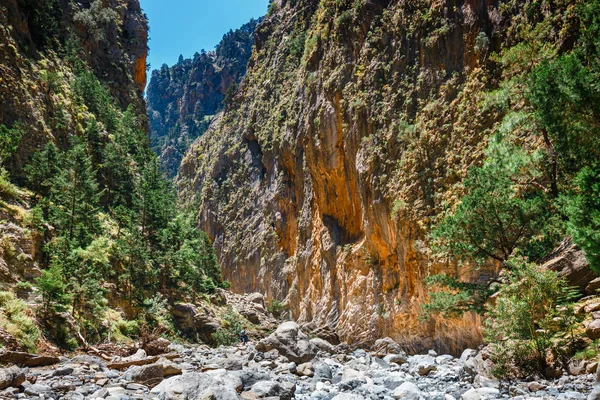 Samiriye Gorge Merkezi Girit ile yürüyüş yolu — Stok fotoğraf