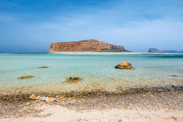 Incredibile scenario della spiaggia di Balos nell'isola di Creta, Grecia — Foto Stock