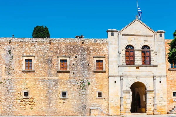 Basílica do Mosteiro de Arkadi na ilha de Creta, Grécia — Fotografia de Stock