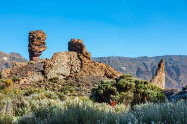 Roques de Garcia ve El Teide yanardağı, Tenerife Adası, İspanya