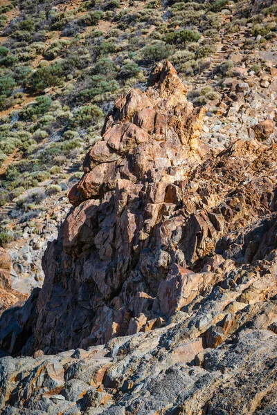 Roques de Garcia e Vulcão El Teide, Ilha de Tenerife, Espanha — Fotografia de Stock