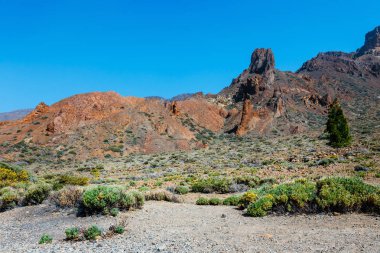 Doğal görünümü El Teide yanardağı, Tenerife, Kanarya Adaları