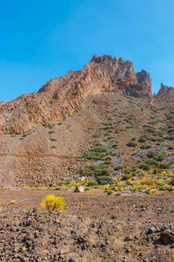 Doğal görünümü El Teide yanardağı, Tenerife, Kanarya Adaları