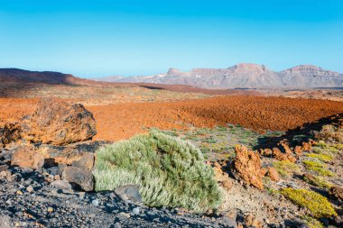 Günbatımı üzerinde Teide yanardağı Tenerife, Kanarya Adası, İspanya