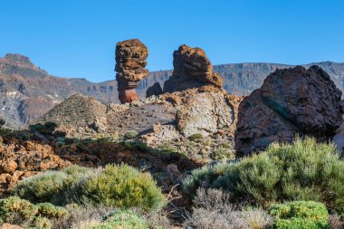 Roques de Garcia ve El Teide yanardağı, Tenerife Adası, İspanya