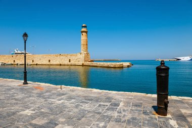  Rethymno, Girit, Yunanistan eski liman feneri