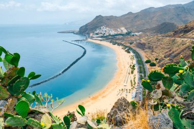 Teresitas beach yakınındaki Santa Cruz de Tenerife, Kanarya Adaları, İspanya