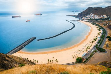 Teresitas beach yakınındaki Santa Cruz de Tenerife, Kanarya Adaları, İspanya