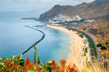 Teresitas beach yakınındaki Santa Cruz de Tenerife, Kanarya Adaları, İspanya