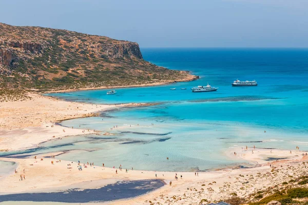 Girit, Yunanistan Balos lagün ve Gramvousa adasının muhteşem manzarası. — Stok fotoğraf
