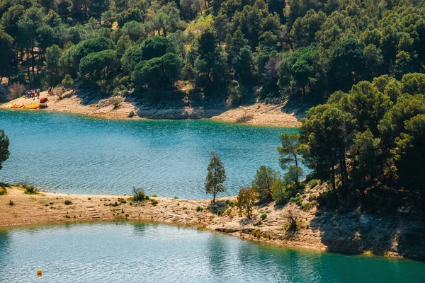 Dammen Tajo de la Encantada i ravinen Chorro, Malagaprovinsen, Spanien — Stockfoto