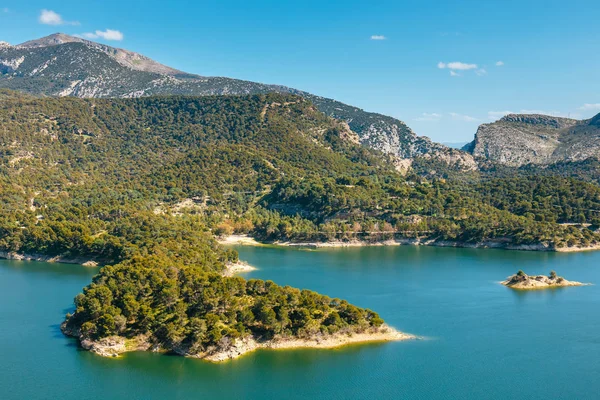 Krásné horské krajině v blízkosti El Chorro Gorge, Andalusie, Španělsko — Stock fotografie