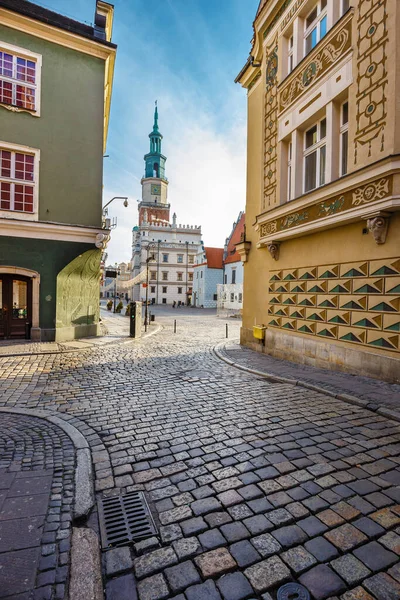 Ayuntamiento de Poznan casco antiguo, Polonia — Foto de Stock