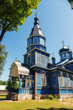 Puchly köyündeki Ortodoks Kilisesi, kuzey doğu Polonya, Avrupa