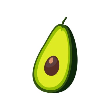 Avokado simgesi. Vektör çizim.