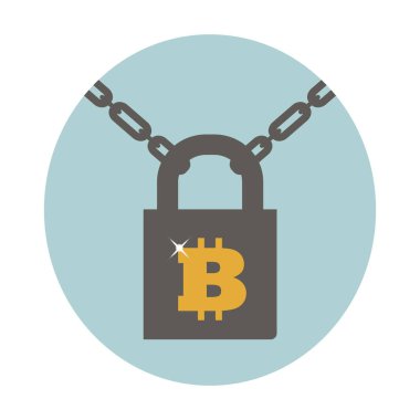 Kilit vektör simgesi, Blockchain