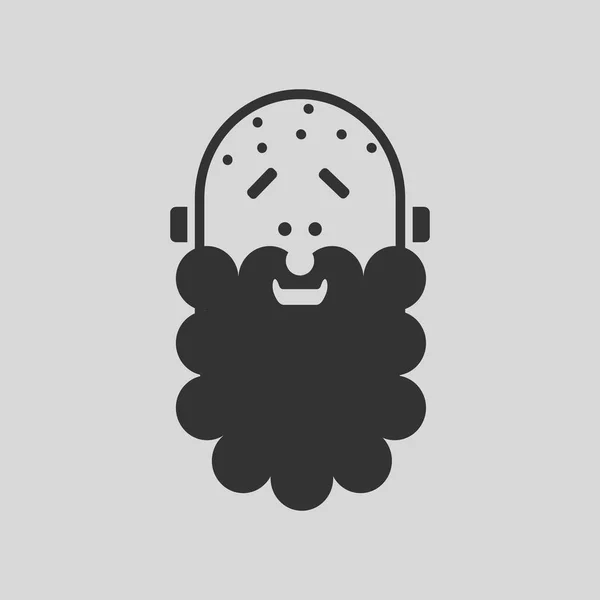 Hipster adam logosunu görmeniz gerekir. Web için vektör çizim.