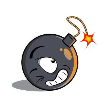 Çizgi film Bomb.Vector resimde web tasarımı için.