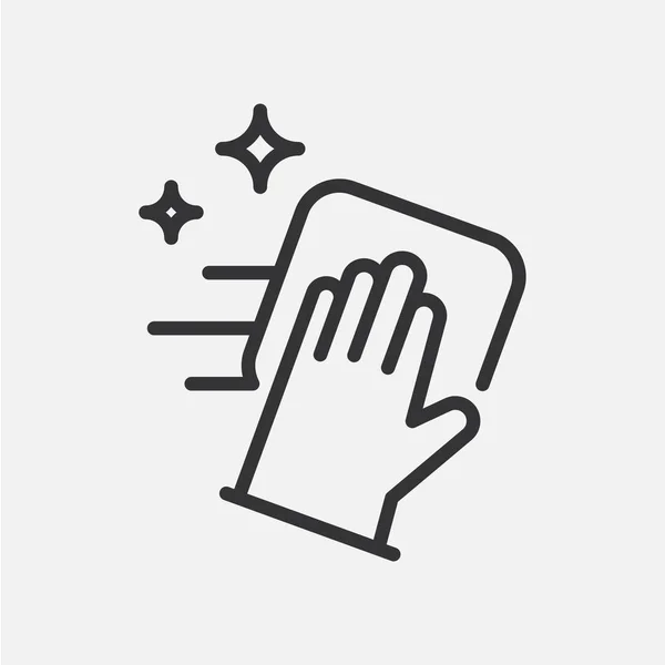 Temizlik hizmeti. Basit vektör simgesi