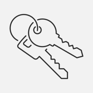 Anahtarları demet. Doğrusal düz simgesi