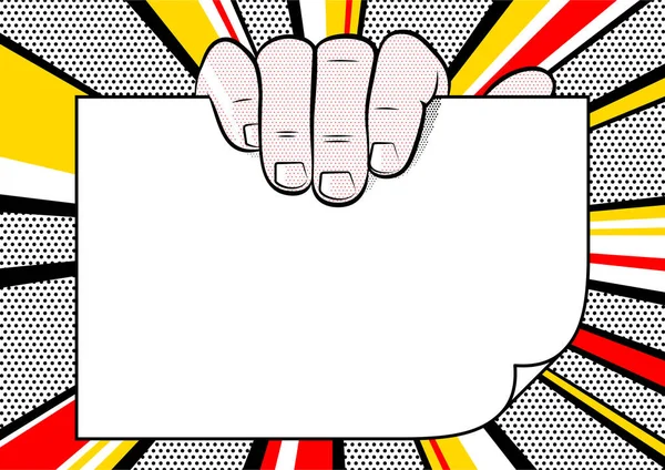 Pop sanat tarzı erkek el