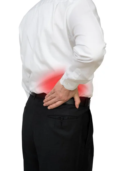 Business man with back pain. — Stock Photo, Image