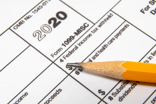 Beyaz arkaplandaki Vergi Formu 1099-misc.