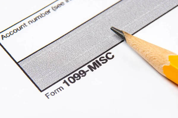 Tax Form 1099-misc on a white background. Royalty Free Stock Images