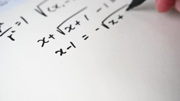 Notes Filled Mathematical Formulas Education Concept — Stock Video