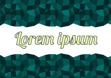 Soyut tasarım vektör arka plan ile üçgen poligons kartı, simgesi 