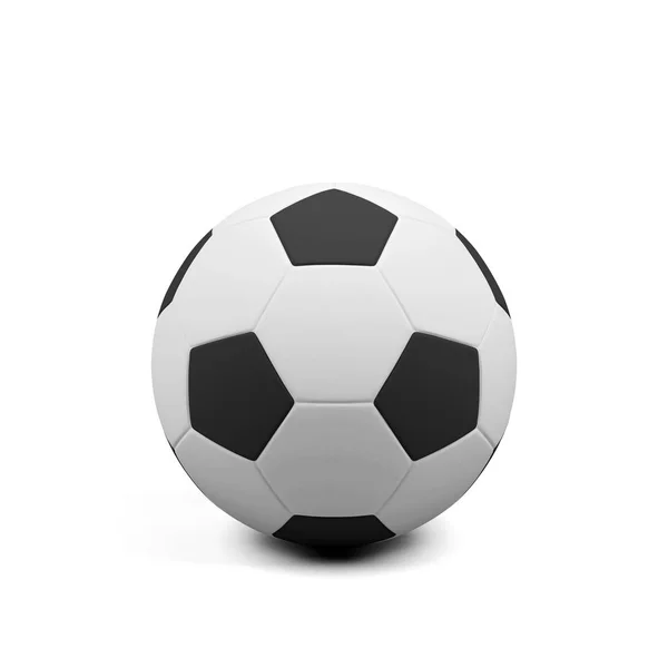 Pallone da calcio isolato su bianco. Immagine 3d — Foto Stock