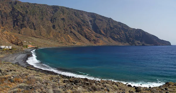 Roque de Bonanza pláž na ostrově El Hierro, datlovník, Španělsko — Stock fotografie