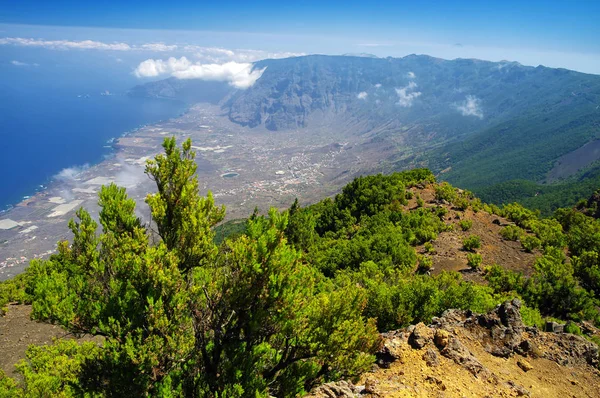 El Hierro - View from Malpaso in the El Golfo — Stock Photo, Image