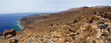Orchilla deniz feneri, El Hierro Island yakınındaki volkanik manzara. İspanya