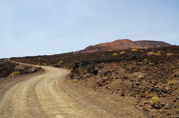 Sopečná krajina u Orchilla majáku, ostrov El Hierro. Španělsko — Stock fotografie