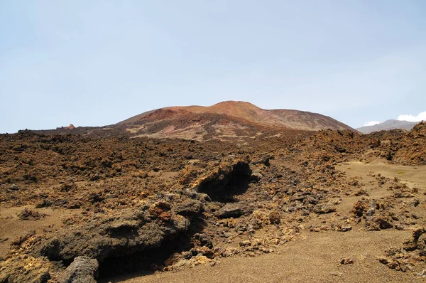 Wulkaniczny krajobraz w pobliżu Orchilla latarnia morska, Wyspa El Hierro. Hiszpania — Zdjęcie stockowe