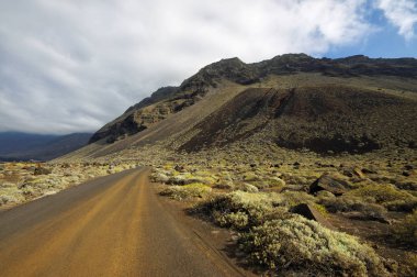 El Hierro - kayalar ve siyah lav, Kanarya Adaları, İspanya