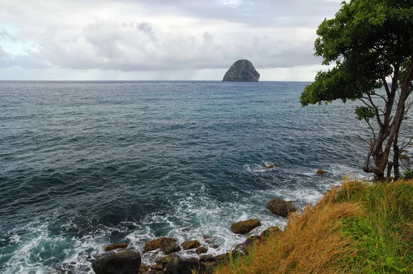 Diamond Rock (Rocher), Martinique Island, Små Antillerna — Stockfoto