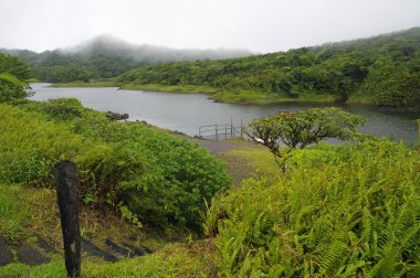 Tatlısu gölü, Morne Trois sikkesine Milli Parkı (Unesco mirası), Dominika. Küçük Antiller
