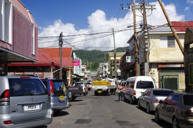 Roseau, Dominika - 5 Ocak 2017 - 5 Ocak 2017 Roseau şehir sokak hayatı. Roseau Dominica ada, daha az antylles başkentidir