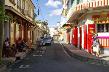 Roseau, Dominika - 5 Ocak 2017 - 5 Ocak 2017 Roseau şehir sokak hayatı. Roseau Dominica ada, daha az antylles başkentidir