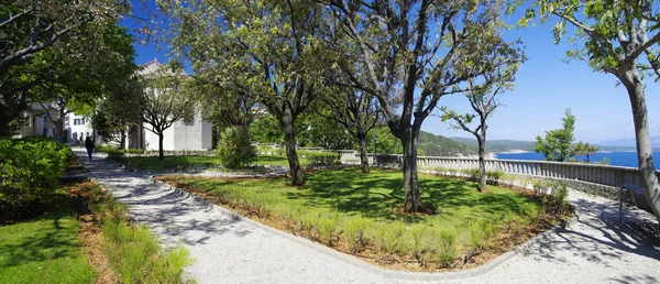 Public garden in historic Vrbnik on Krk Island in Croatia — Stock Photo, Image