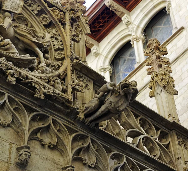 Gargoyle Barselona Gothic quarter, İspanya bulunan Telifsiz Stok Fotoğraflar