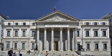 Madrid / İspanya - 11 Nisan 2019 - İspanya 'nın Madrid şehrinde Milletvekilleri Meclisi Kongresi