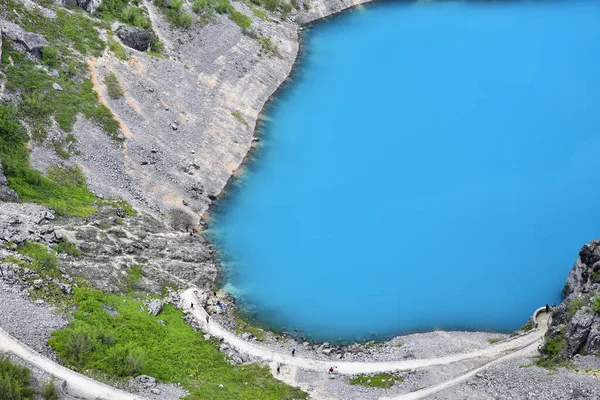 Modré Jezero Modro Jezero Kráteru Vyhaslé Sopky Chorvatsku — Stock fotografie
