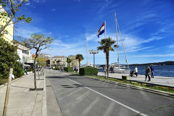 Sibenik Croatia April 2019 Scenic View Old Mediterranean Architecture Town — Stock Photo, Image