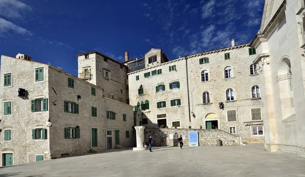 Sibenik Horvátország 2019 Április Scenic View Old Mediterranean Architecture Town — Stock Fotó